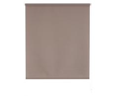 Blindecor Ara - Estor enrollable translúcido liso, Marrón, 140 x 175 cm (ancho x alto)