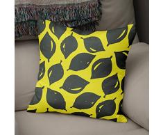 BonaMaison Fundas para CojÃ­nes, Amarillo neÃ³n y Humo Funda de Almohada Silla Oficina Cama Decorativa Moderna DecoraciÃ³n del Hogar HabitaciÃ³n, 43x43 Cm - DiseÃ±ado y Fabricado en TurquÃ­a