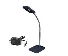 Velamp KOMPAKT Mesa LED, 240lm (3W). Protección para los Ojos, Brazo Ajustable, lámpara de Estudio, hogar, Lectura, Escritorio, 3 W, Negro