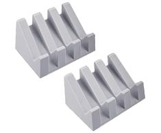 Ygapuzi Plato de jabón de Silicona para Ducha con Drenaje, cascadas oblicuas, estantes de jabón, bandejas, Almohadilla para lavarse Las Manos, baño Accesorios (Gris Claro)