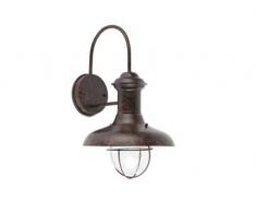 FARO BARCELONA 71140 - Estoril Aplique, 60W, Metal y difusor Cristal Burbuja (Bombilla no incluida)
