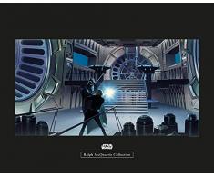 Komar Wandbild Von Star Wars Classic RMQ Vader Luke Throneroom | Kinderzimmer, Jugendzimmer, Dekoration, Kunstdruck | ohne Rahmen | WB163-50x40 fotomural, carbÃ³n