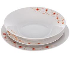 ROYAL NORFOLK ala Servicio Platos Vajilla 12Â Piezas, Porcelana, Blanco