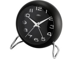 Prim Dream C01P.4086.90 - Reloj Despertador analógico de plástico con Patas de Metal, diseño de Cuarzo y taiwán, Color Negro