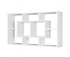 Wohnling Estante de Pared Alex, Color Blanco, 85 x 47,5 x 16 cm, MDF de Madera