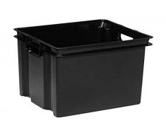 Allibert 191135 - Caja de almacenaje (Polipropileno, 36,3 x 42,5 x 26,3 cm), Color Negro