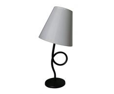Naeve Leuchten Lámpara de mesa E14, 40 W, negro, 16 x 16 x 35 cm