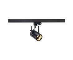 SLV Negro trifásico Euro Spot, Foco led, proyector, luminaria de Techo, Sistema de Carril, iluminación de Interior / GU10 25 W