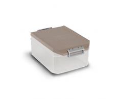 Tatay 1150223 - Caja de Almacenamiento Multiusos 4.5 l de Capacidad Transparente con Tapa, Plástico Polipropileno Libre de BPA, Gris, 19.2 x 29.7 x 12.4 cm