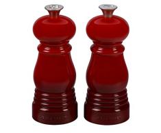 Le Creuset Set de Mini Molinillos de Sal y Pimienta, PlÃ¡stico ABS, Mecanismo de CerÃ¡mica, AnticorrosiÃ³n, Cereza, 96002500060000