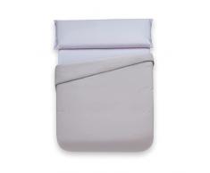 Sancarlos â Funda NÃ³rdica Combicolor, Color Gris Perla 100% AlgodÃ³n percal, Cama de 180