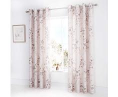 Catherine Lansfield Canterbury - Cortinas Heather con Ojales de fÃ¡cil Cuidado, Blush, Eyelet Curtains - 66x72 In