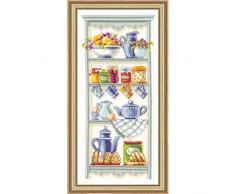 Vervaco PN-0021710 - Kit de Punto de Cruz para Cuadro (diseño romántico de estantería de Cocina)
