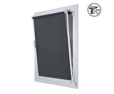 Estores Basic - Estor Opaco, Estor Enrollable instalaciÃ³n sin Tornillos, Ideal para Puertas abatibles, Gris, 60 x 180cm