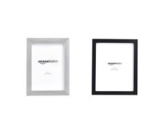 Amazon Basics â Marco para fotos, 13 x 18 cm, NÃquel, Pack de 2Â uds + â Marco para fotos, 20 x 25 cm, Negro, Pack de 2Â uds