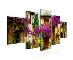 Runa Art imÃ¡genes Italia flores Wandbild 200 x 100 cm Vlies - lienzo XXL formato Wandbilder salÃ³n vivienda Deko Kunstdrucke morado 5 piezas - Made in Germany - listo para colgar 607751b