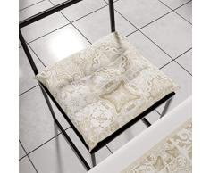 PETTI Artigiani Italiani - Cojines para Silla de Cocina de 4 Puntos, Juego de 6 Piezas, Fundas de cojÃn para Silla de Microfibra con Cordones, 100% Fabricado en Italia