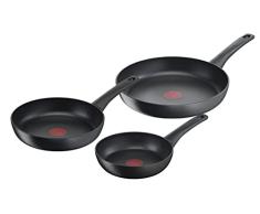 Tefal Ultimate On - Juego de 3 Sartenes: Sartenes de 20/24/28 cm con revestimiento muy resistente, Thermo-Signal, Thermo-Fusion, forma profunda, todo tipo de cocinas, apto para horno, sin PFOA