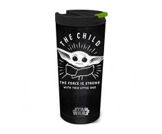 Stor8412497008629Aislado Acero Inoxidable Térmica Café Vaso, 425 ml Capacidad, El Niño Mandaloriano
