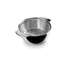 IBILI - Freidora con cestillo induktion, 24 cms, Acero inoxidable, Apto para induccion