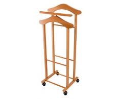 ARREDAMENTIITALIA Arredamenti Italia Galán de Noche para Dormitorio Trendy, Madera - Percha Doble - Color: Madera de Cerezo Ar-It il Cuore del Legno