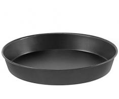 Ollas Agnelli Tortiera cilíndrico para Pizza, Alta, Sheet Metal Azul, Negro, 50 cm