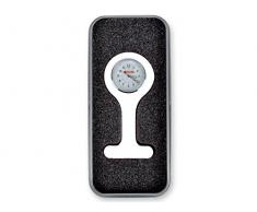 GIMA ns881wbox Reloj para Enfermeros, Caja Aluminio, Redondo, Blanco