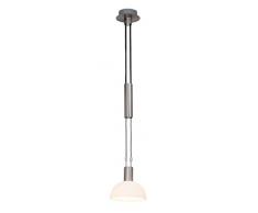 Brilliant G74479/77 Robinia - Lámpara de techo con 1 focos (incluye bombilla led E14 de 1 W, 340 lúmenes, 3000 K, metal y cromo), color gris hierro y cromado