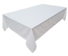 Lemos Home Mantel algodÃ³n, colecciÃ³n Concept, Color y tamaÃ±o a Elegir (Mantel Ovalado, 150 x 260 cm, Blanco)