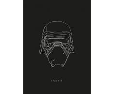 Komar Wandbild Von Star Wars Lines Dark Side Kylo | Kinderzimmer, Jugendzimmer, Dekoration, Kunstdruck | ohne Rahmen | WB100-50x70 fotomural, carbÃ³n