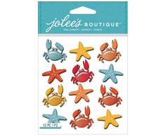 Jolees Boutique Dimensional Pegatinas, Estrellas de mar y cangrejos repetitivo