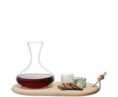 LSA International WI33 Juego de jarra de vino 1.4L y tabla de queso de roble *