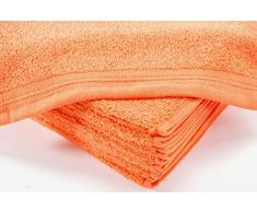 I LIKE Pack 12 uds Toalla 380 gsm Color Naranja 30 x 50 BIDE 100% ALGODÃN