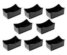 Garnet - Soporte para bolsitas de azúcar de plástico para Bar - para Mesa - Negro - Lavable en lavavajillas - Set de 8 Unidades - 100% Made in Italy
