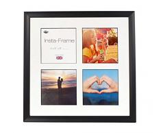 Inov8 16 x 40,64 cm Insta-Frame Marco para Instagram 4/de Estampado a Cuadros de Fotos con paspartú Blanco y Negro con Borde, Espacios para Negro