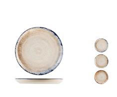 H&H Artisanal - Plato de pan de Stoneware, colores surtidos, 14 cm, calidad artesanal