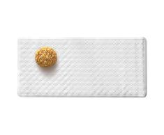 iDesign Chelsea Alfombrilla de baño para Ducha o bañera, pequeña Alfombra Antideslizante de Goma, Blanco, 43 cm x 91 cm