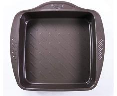 Pyrex Fuente Cuadrada 24X24Cm Asimetria, Acero, Negro, 1.71 cm