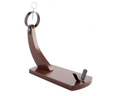 Quid Jamonero de Madera barnizada, Soporte y Pinchos en Acero, Palometa Superior para sujeciÃ³n, 37,5 x 16 cm y una Altura de 36 cm