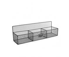 Versa Cesta Metal 3 Divisiones Negra, Multicolor, No Aplica