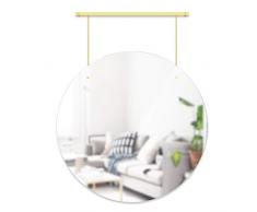 Umbra Exhibit Espejo de pared decorativo, 61 cm, Dorado