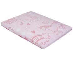 Dreamscene Juego de Ropa de Cama Reversible con Funda de Almohada, diseÃ±o de Castillo de Unicornio con diseÃ±o de Princesa, Color Rosa y Blanco, Individual