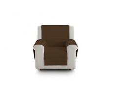 Eiffel Textile FSA0001 Cubre Sofa Acolchado Reversible, 1 Plaza, Poliéster, Crudo/Chocolate