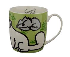 Puckator Mug en Porcelaine SimonÂ´s Cat-Vert Tazas de Desayuno, Porcelana Tendre, Multicolor