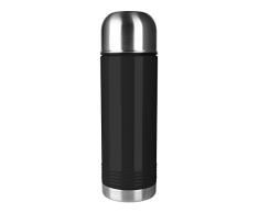 Emsa Senator Termo con Taza Integrada, Acero Inoxidable, Negro/Plateado, 0.7 L, 1 Unidad