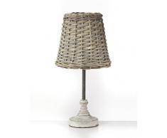 onli 4887/L LÃ¡mpara de mesa cesta con lÃ¡mpara E27, Color blanco, 20Â x h 40Â cm
