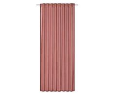 Elbersdrucke Cortina con Trabillas Ocultas Air 06 Rojo coñac Semitransparente 255 x 140 cm 201814 Cortina para Sala de Estar, Dormitorio, Cocina, Pasillo habitación Infantil