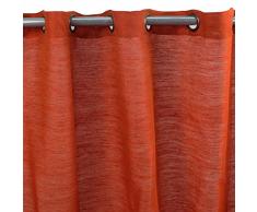 MonbeauRideau Cortina Tribu (150 x 250 cm, color naranja, yute y algodón