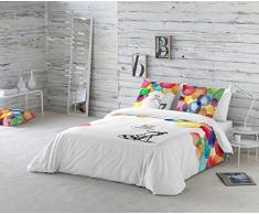 La Volátil Colores Funda nórdica, algodón, Multicolor, Cama 105 cm, 1400