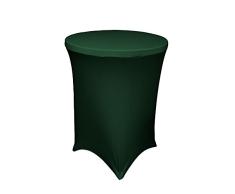 LA Linen Cubierta Redonda para Mesa de cóctel de Bar, Microfibra, poliéster/Elastano, Cazador Verde, 36 x 42 Pulgadas